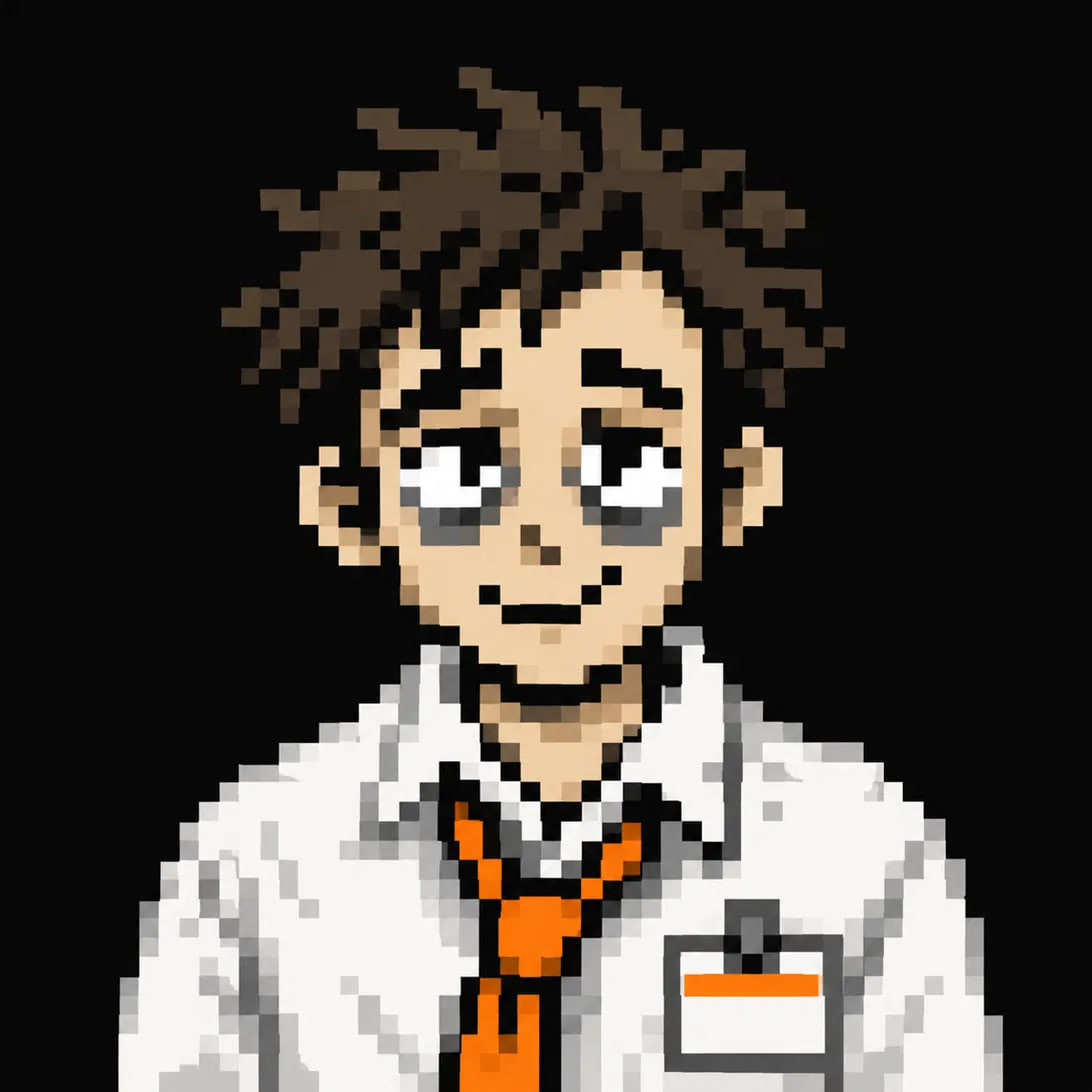 $INTERN — pixel art portrait of the unpaid intern
